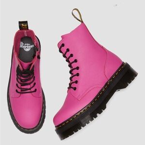 Dr Martens Jadon Lather Platform Pink